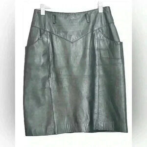 West Bay Vintage Top Grain Leather skirt (X14)